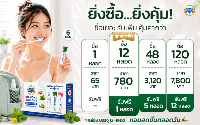 ยาสีฟันดั้งเดิม (6g)